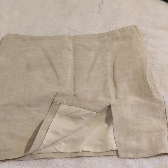 H&M Light Gray Linen Blend Skirt - Picture 5 of 7